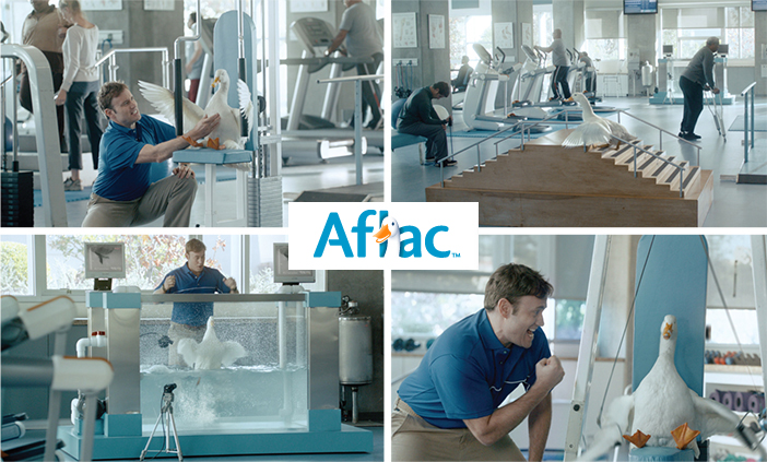 Aflac Commercial Rents Fitness Equipment